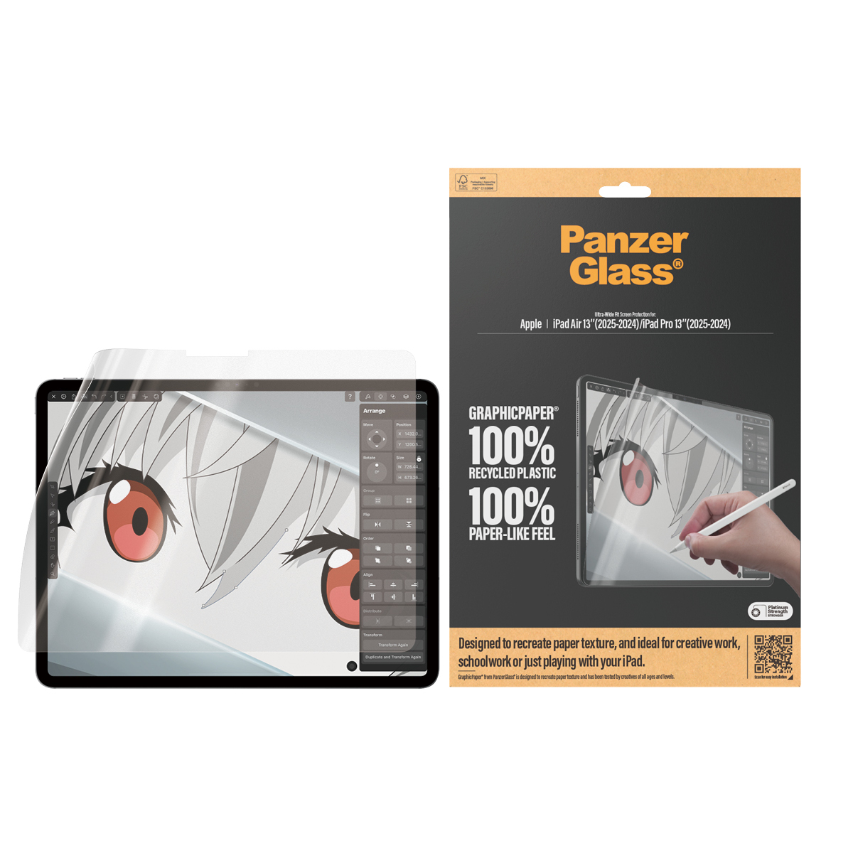 PanzerGlass Bildschirmschutz für Tablet - ultrabreite Passform - Folie - für Apple 13-inch iPad Air (M2, M3), Ansicht 4