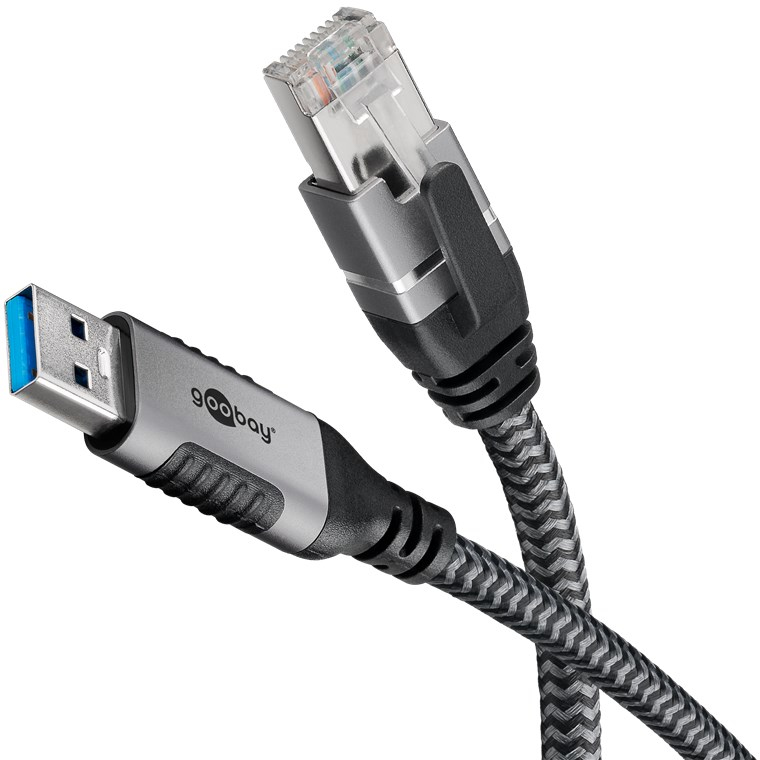 Goobay Ethernet-Kabel USB-A auf RJ45 1.5 m - verbindet Router Modem oder Netzwerk-Switch, Ansicht 3
