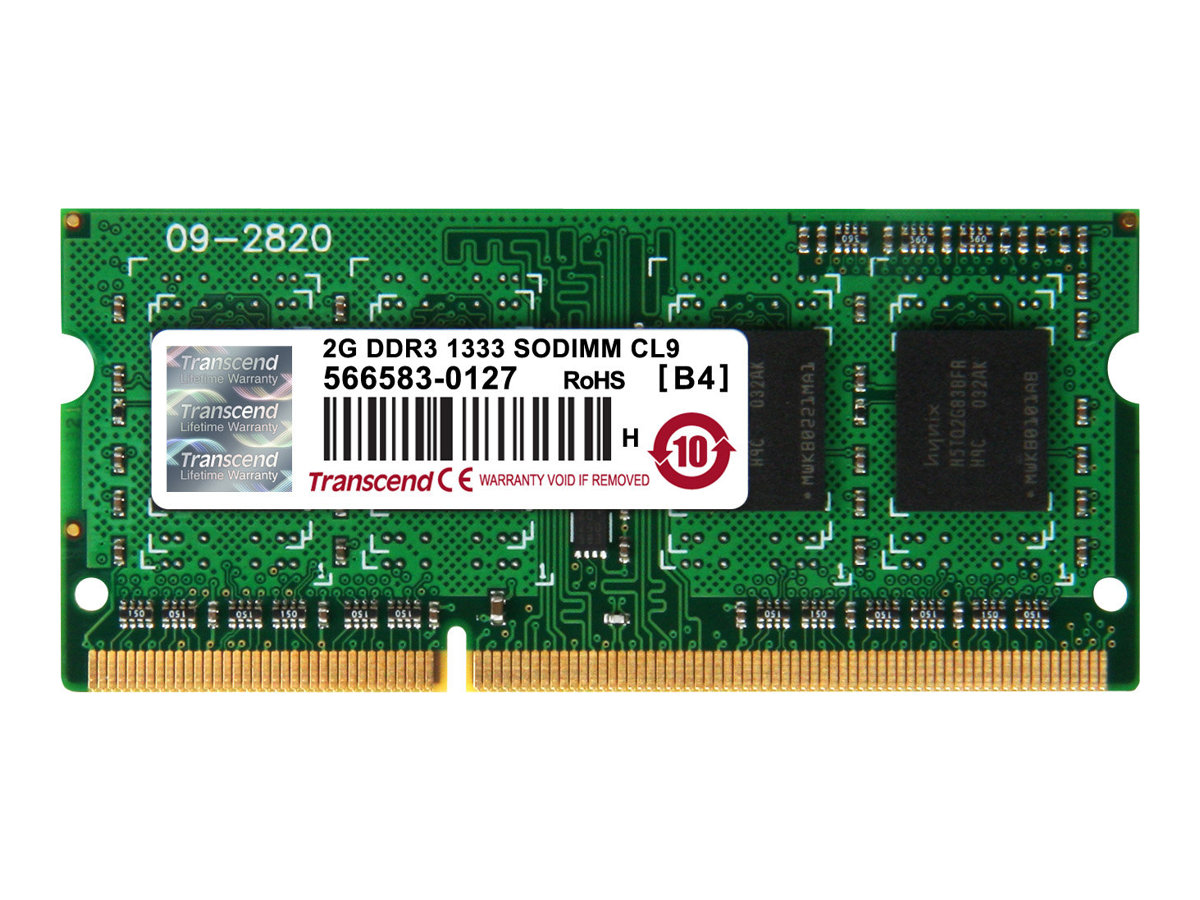 Transcend - DDR3 - Modul - 2 GB - SO DIMM 204-PIN - 1333 MHz / PC3-10600