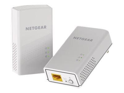 NETGEAR Powerline PL1000 - Powerline Adapterkit - GigE, HomePlug AV (HPAV) 2.0 - an Wandsteckdose anschließbar (Packung mit 2)