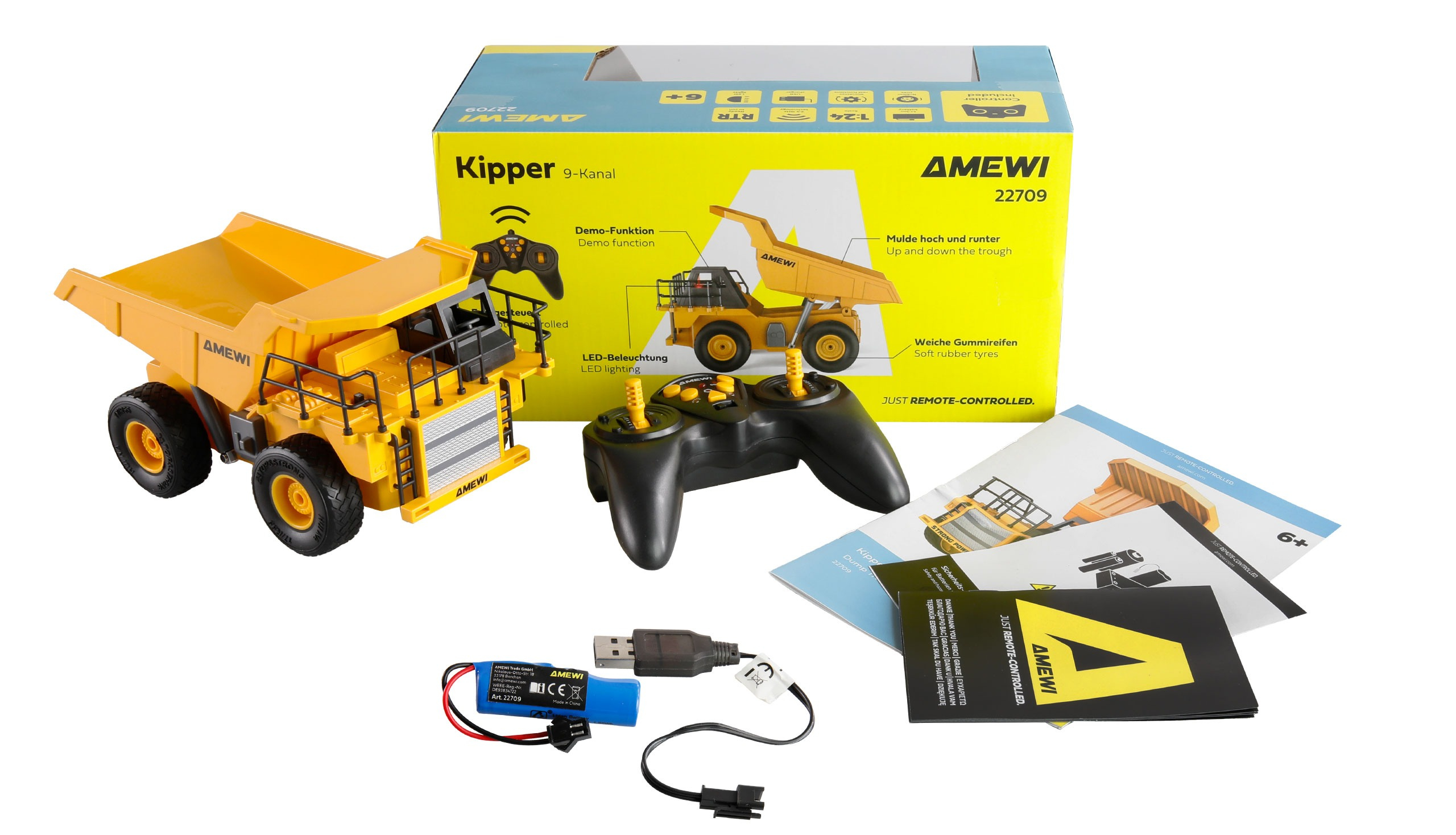 Amewi RC Baustelle Kipper Li-Ion Akku 500mAh, Ansicht 2