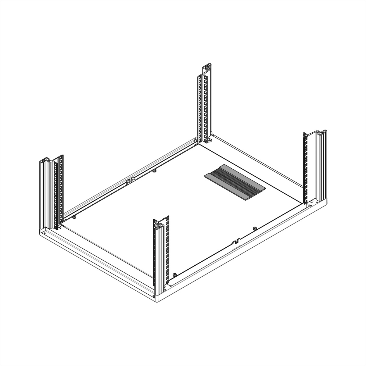 SCHROFF Rack-Bürstenleiste - Schwarz, Ansicht 2