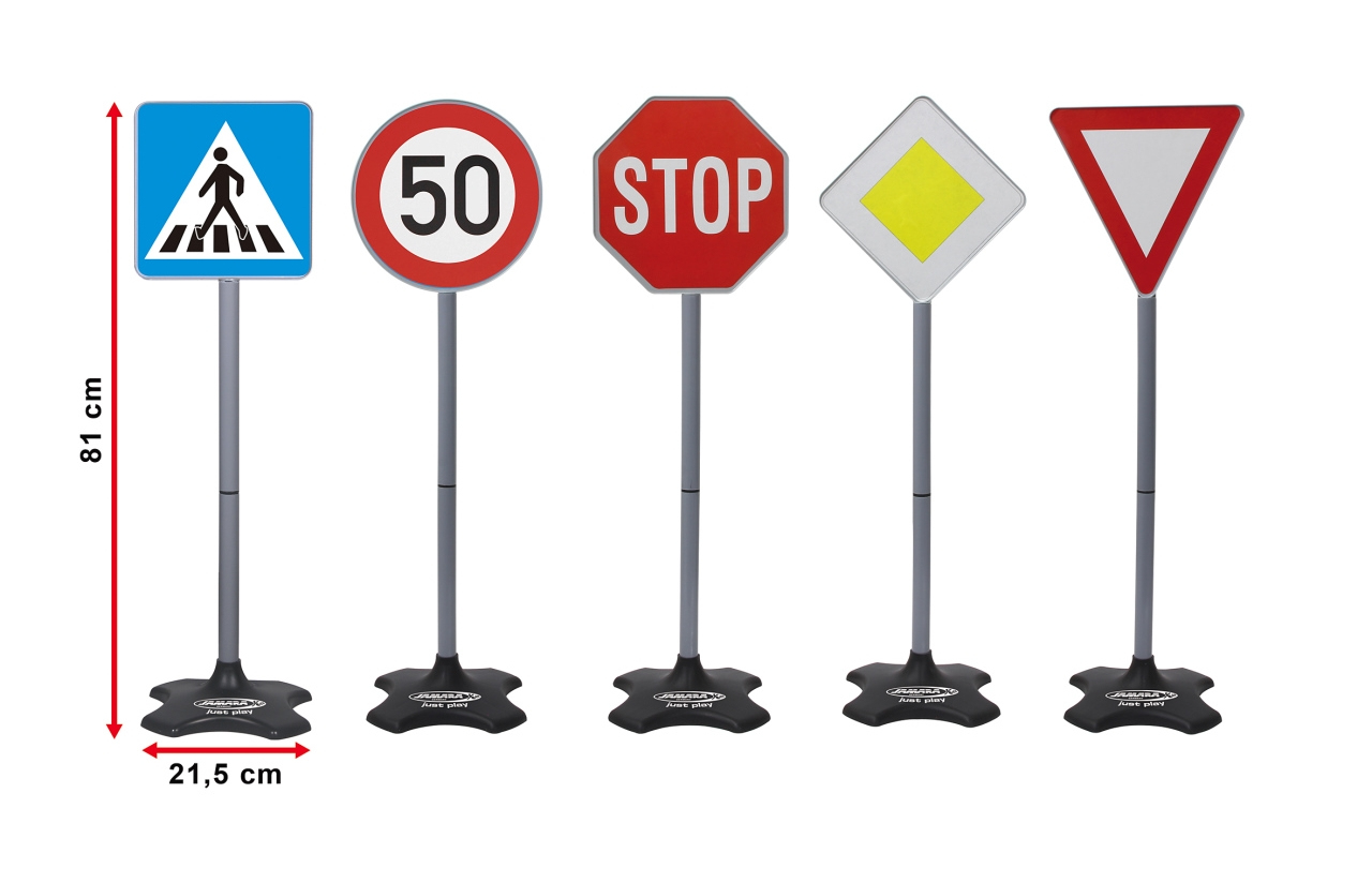 JAMARA 460257 - Spielzeugverkehrszeichen-Set - 3 Jahr(e) - Kunststoff - Schwarz - Blau - Grau - Rot - Weiß - Gelb, Ansicht 3