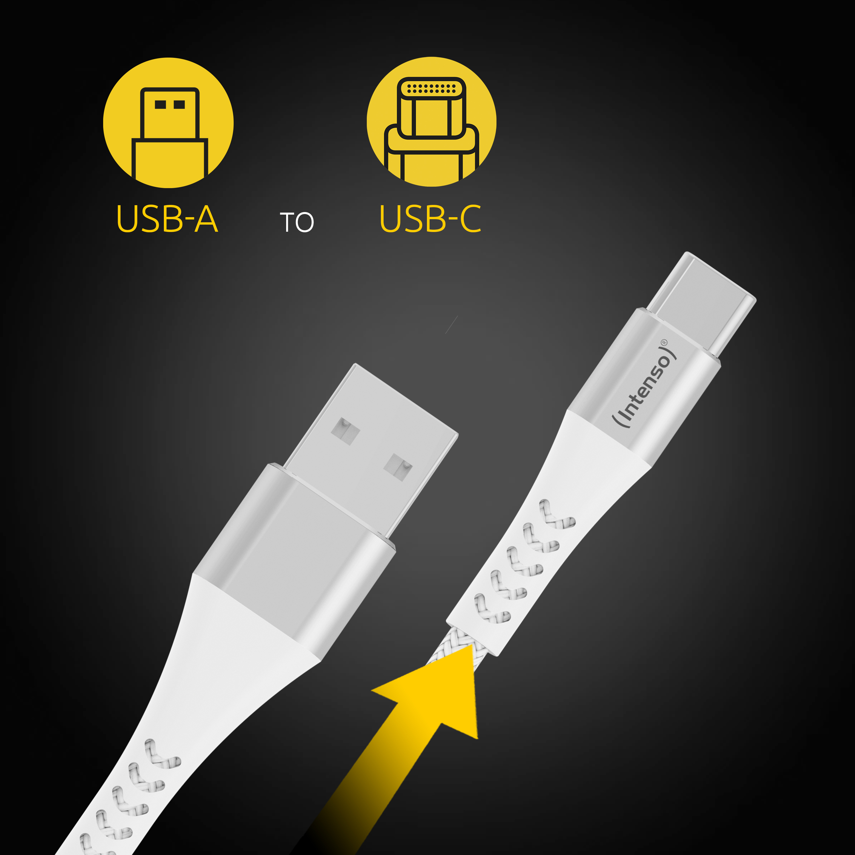 Intenso USB-A auf USB-C Kabel 1.5m weiß - Kabel - Digital/Daten, Ansicht 3