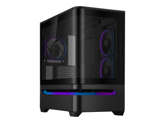 ASUS Prime AP202 - microATX Tower - Seitenteil mit Fenster (gehärtetes Glas)