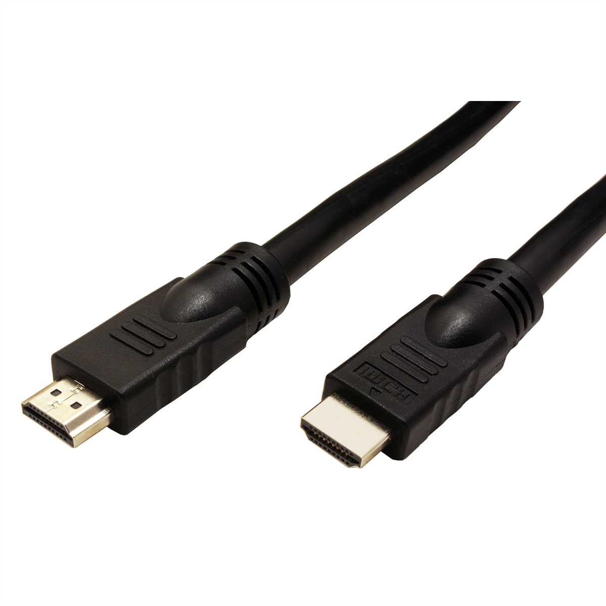 ROLINE Ultra High Speed - HDMI-Kabel mit Ethernet - HDMI männlich zu HDMI männlich - 20 m - abgeschirmt - Schwarz - aktiv 2160p-Unterstützung unterstützt 4K 60 Hz (3840 x 2160)