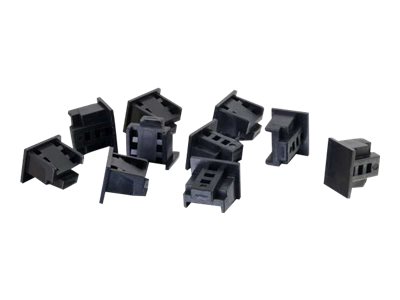 C2G 10 Pack RJ45 Dust Cap - Schutzumschlag - Schwarz (Packung mit 10)