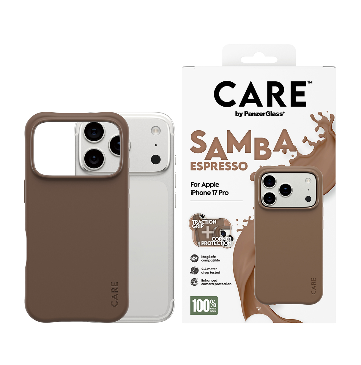 PanzerGlass CARE Case Fashionable MagSafe iPhone 17 Pro Espresso, Ansicht 2