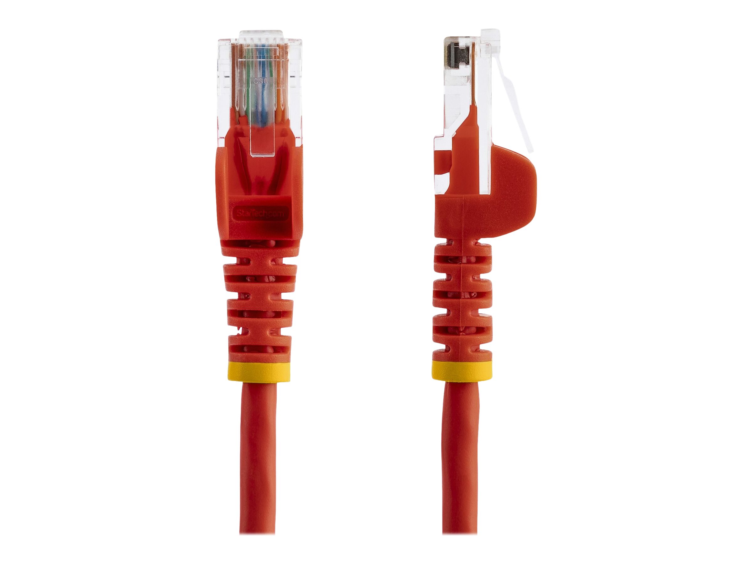 StarTech.com 0,5m Cat5e Ethernet Netzwerkkabel Snagless mit RJ45 - Cat 5e UTP Kabel - Rot - Patch-Kabel - RJ-45 (M)