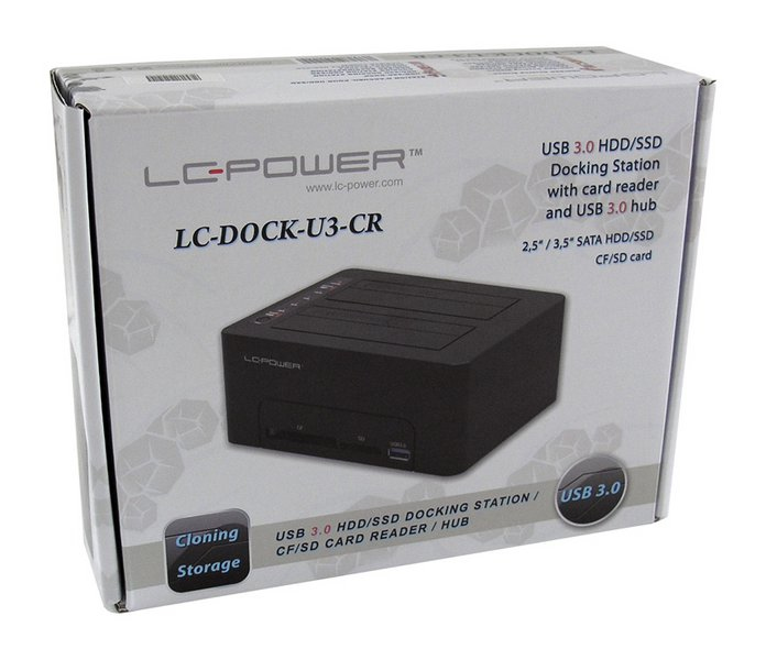LC-Power LC-DOCK-U3-CR - HDD-Dockingstation mit Netzanzeige, Ein/Aus-Schalter, Ansicht 3