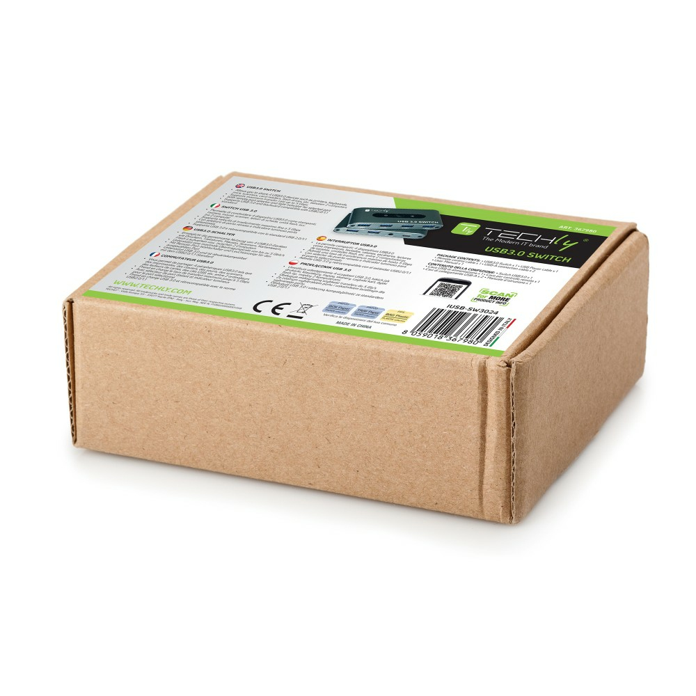 Techly USB 3.0 Schalter - 4-Port, Ansicht 2