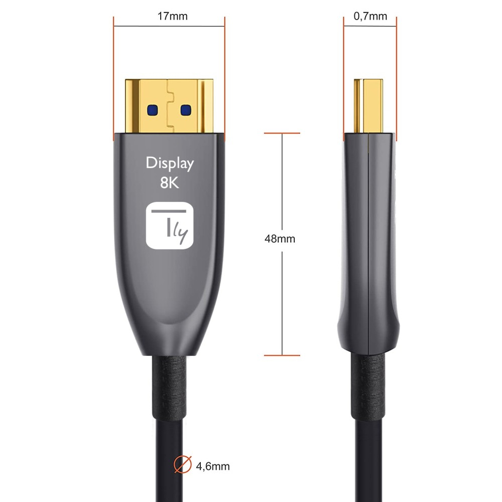 IC Intracom TECHly - High Speed - HDMI-Kabel - HDMI männlich zu 19 pin micro HDMI Type D männlich - 30 m - Glasfaser, Ansicht 4