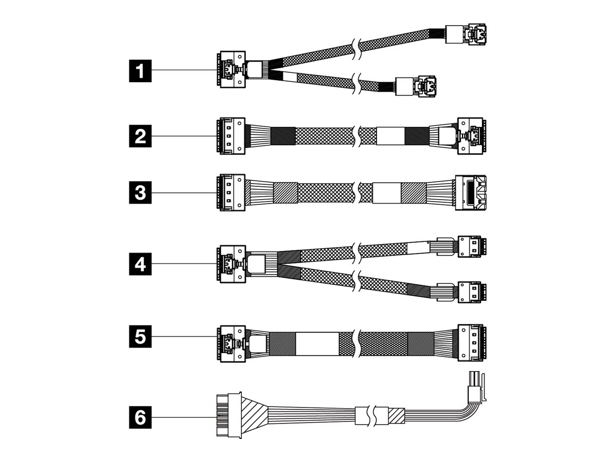 Lenovo Speicherkabelkit - für 2.5 SASSATA Chassis Front BP1