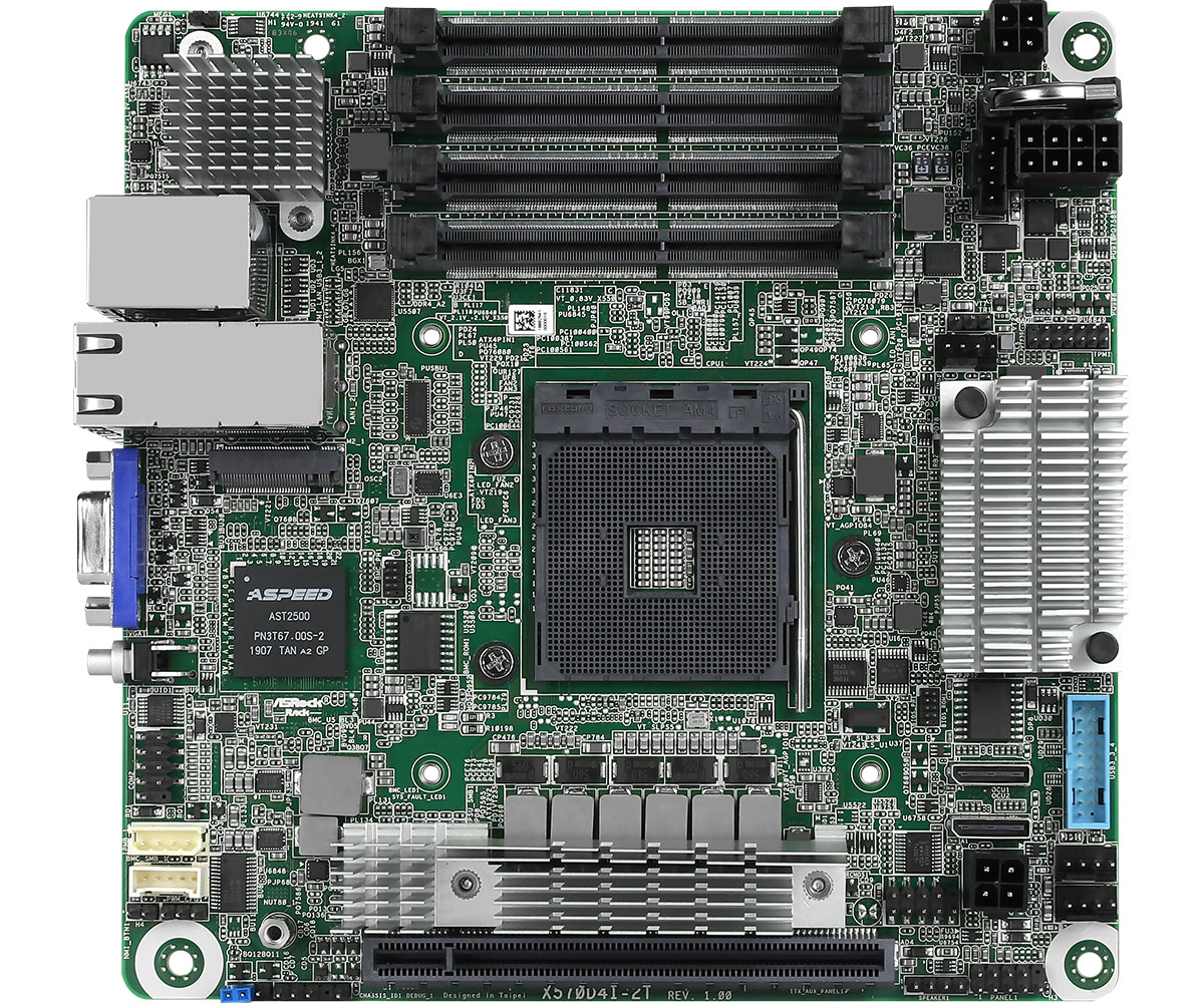ASRock Mainboard X570D4I-2T AMD Ryzen 3rd Generation Series Processors