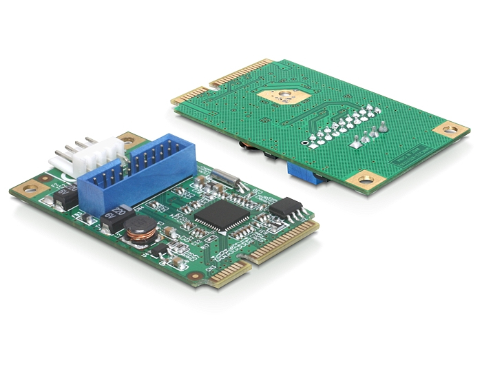 Delock MiniPCIe I/O PCIe full size 1 x 19 Pin USB 3.0 Pin Header, Ansicht 4
