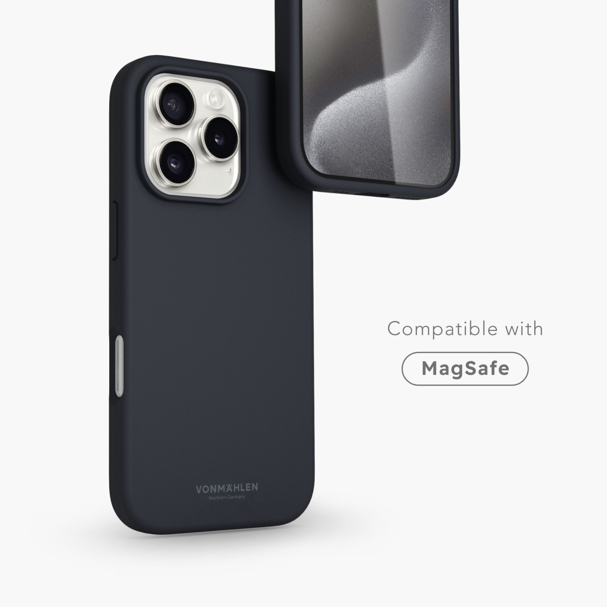 Vonmählen Silikon-Case für iPhone 16 Pro dunkelblau, Ansicht 2