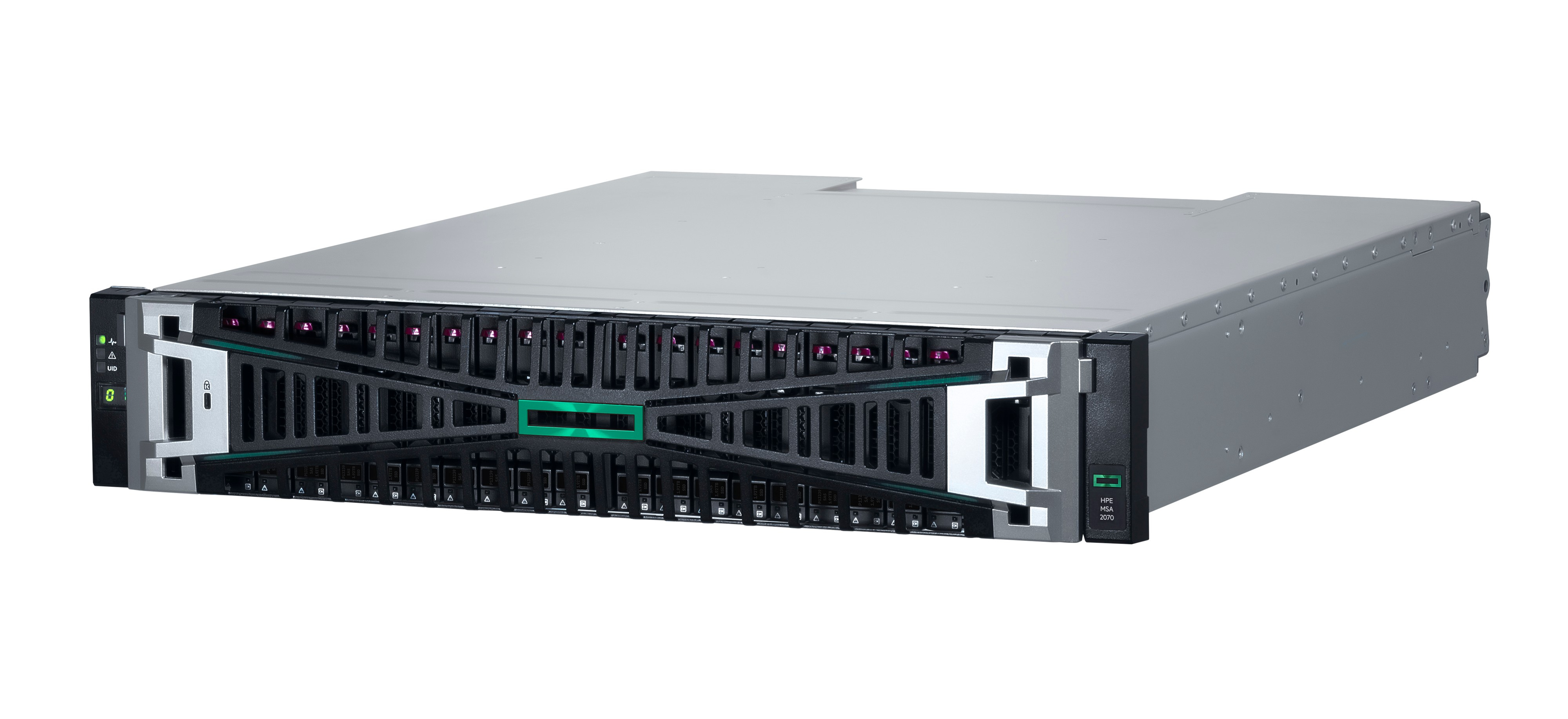 HPE Modular Smart Array 2070 16Gb Fibre Channel SFF Storage - Solid State Drive Array - 23 TB - 24 Schächte (SAS-3), Ansicht 2