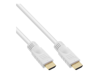 InLine HDMI-High Speed Kabel mit Eth. - Premium - ST  ST - weiß  gold - 5m