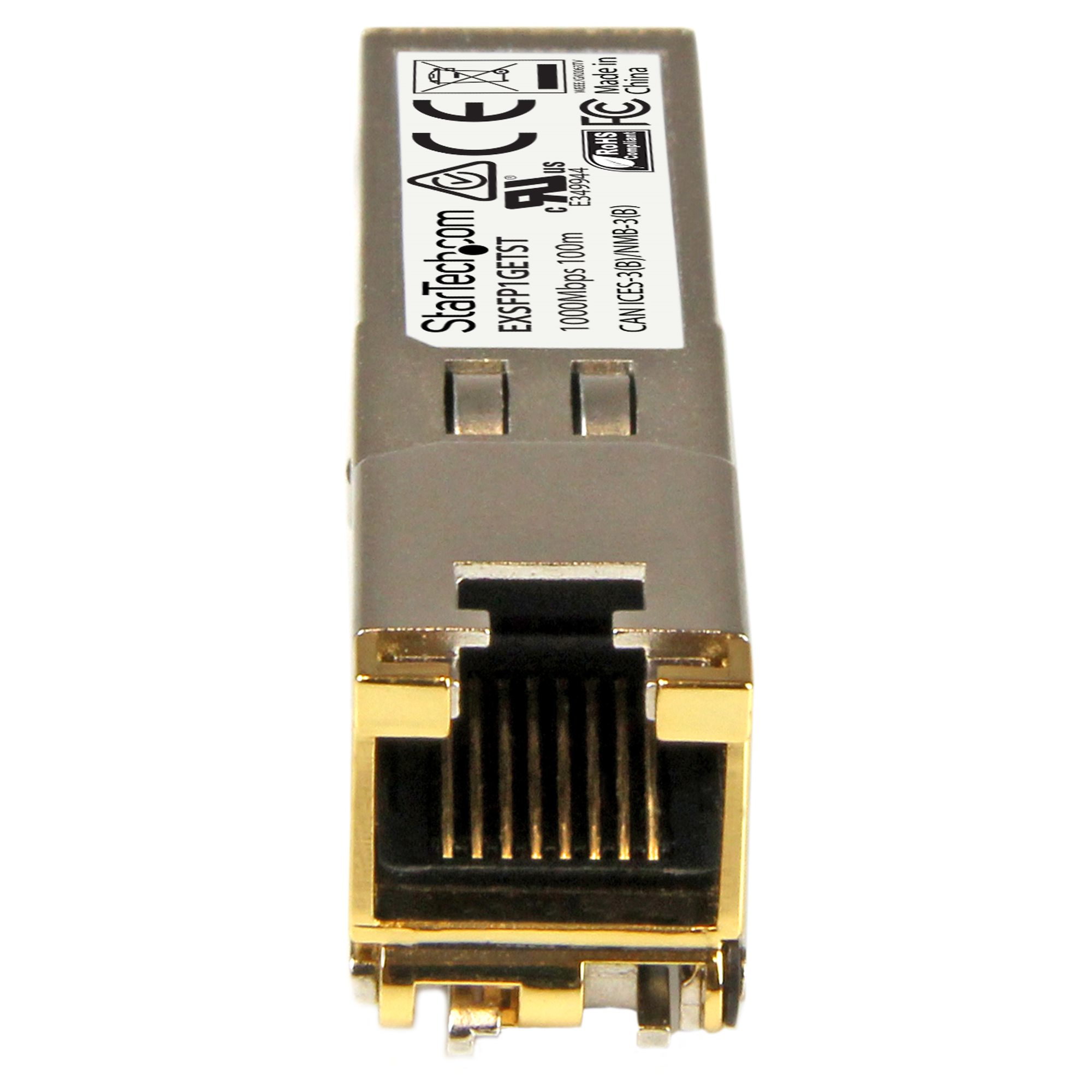 StarTech.com Juniper EX-SFP-1GE-T kompatibel SFP - Gigabit RJ45 Kupfe 1000Base-T SFP Transceiver Modul - 100m, Ansicht 4