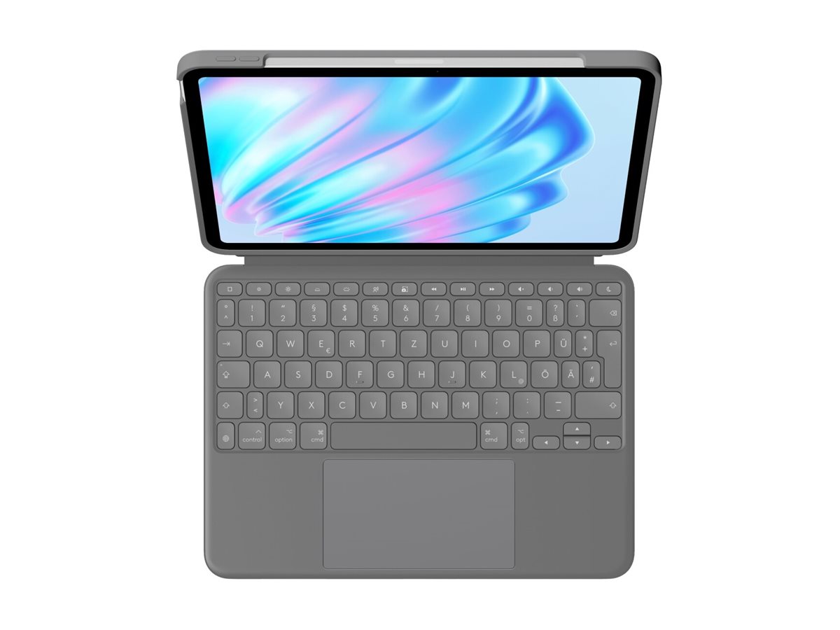 Logitech Combo Touch - Tastatur und Foliohülle - mit Trackpad - beleuchtet - QWERTZ - für Apple 13-inch iPad Air (M2), Ansicht 5