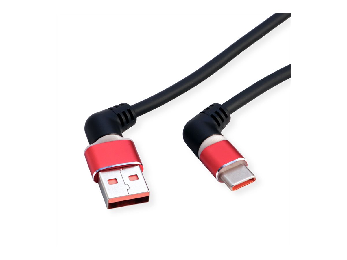 ROLINE USB-Kabel - USB-C (M) drehend zu USB (M)