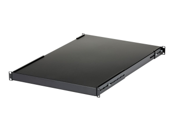 StarTech.com 1 HE verstellbarer Schwerlast Fachboden für Server Rack Schrank bis 80 Kg - Fachboden für Serverschrank 1HE - Rack - Regal - Schwarz - 1U - 48.3 cm (19)