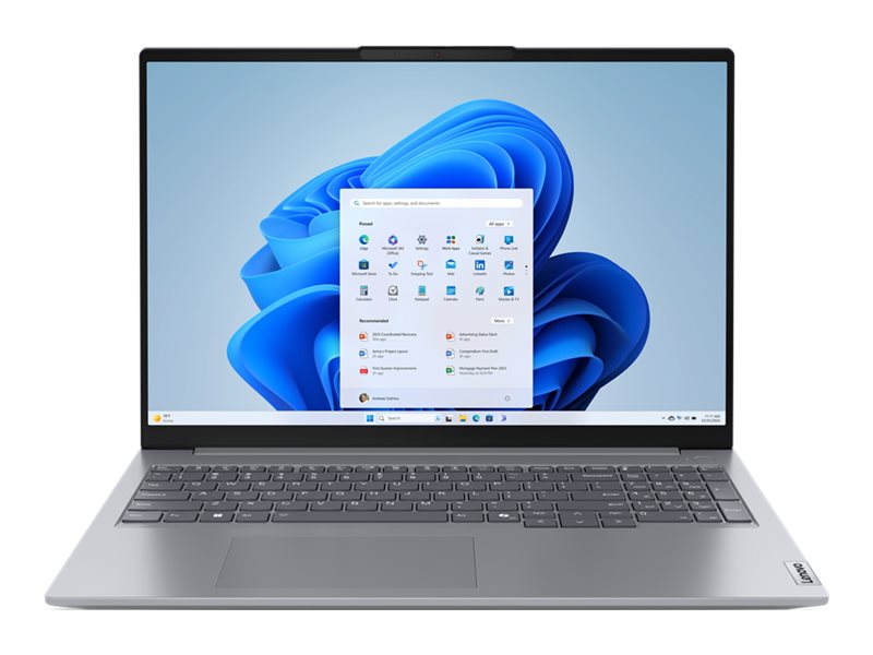 Lenovo ThinkBook 16 G7 ARP 21MW - 180°-Scharnierdesign - AMD Ryzen 5 7535HS / 3.3 GHz - Win 11 Pro - Radeon 660M - 8 GB RAM - 256 GB SSD NVMe - 40.6 cm (16")