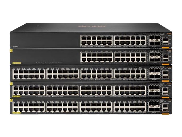 HPE Aruba 6200M 36G 12SR5 Class6 PoE 4SFP+ Switch - Switch - max. Stapelentfernung 10 km - L3 - managed - 36 x 10/100/1000 (4PPoE)