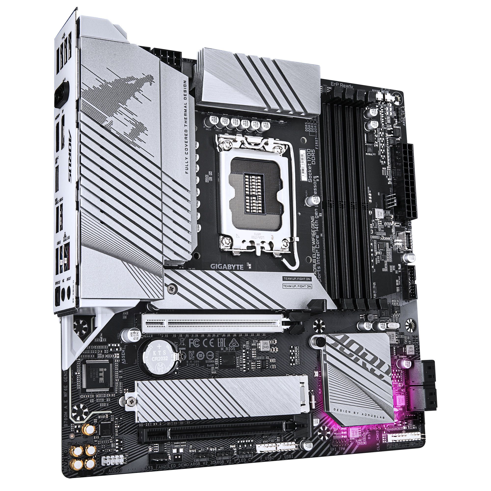 Gigabyte AORUS B760M ELITE WIFI6E GEN5 - Motherboard - micro ATX - LGA1700-Sockel - B760 Chipsatz - USB-C 3.2 Gen 2x2…, Ansicht 3