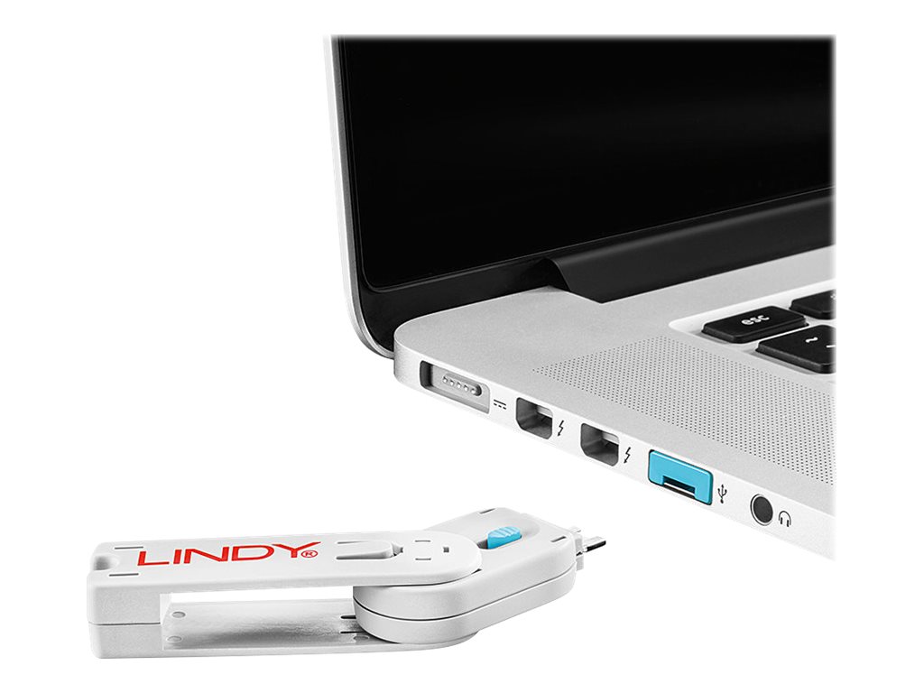 Lindy USB Port Blocker - USB-Portblocker - Blau (Packung mit 4), Ansicht 5