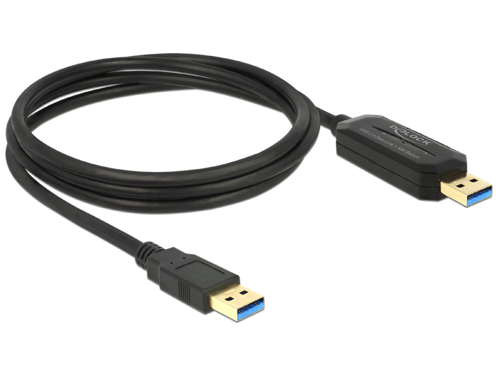 Delock 1.5m, USB 3.0-A - USB 3.0-A, 1,5 m, USB A, USB A, USB 3.2 Gen 1 (3.1 Gen 1), Männlich/Männlich, Schwarz