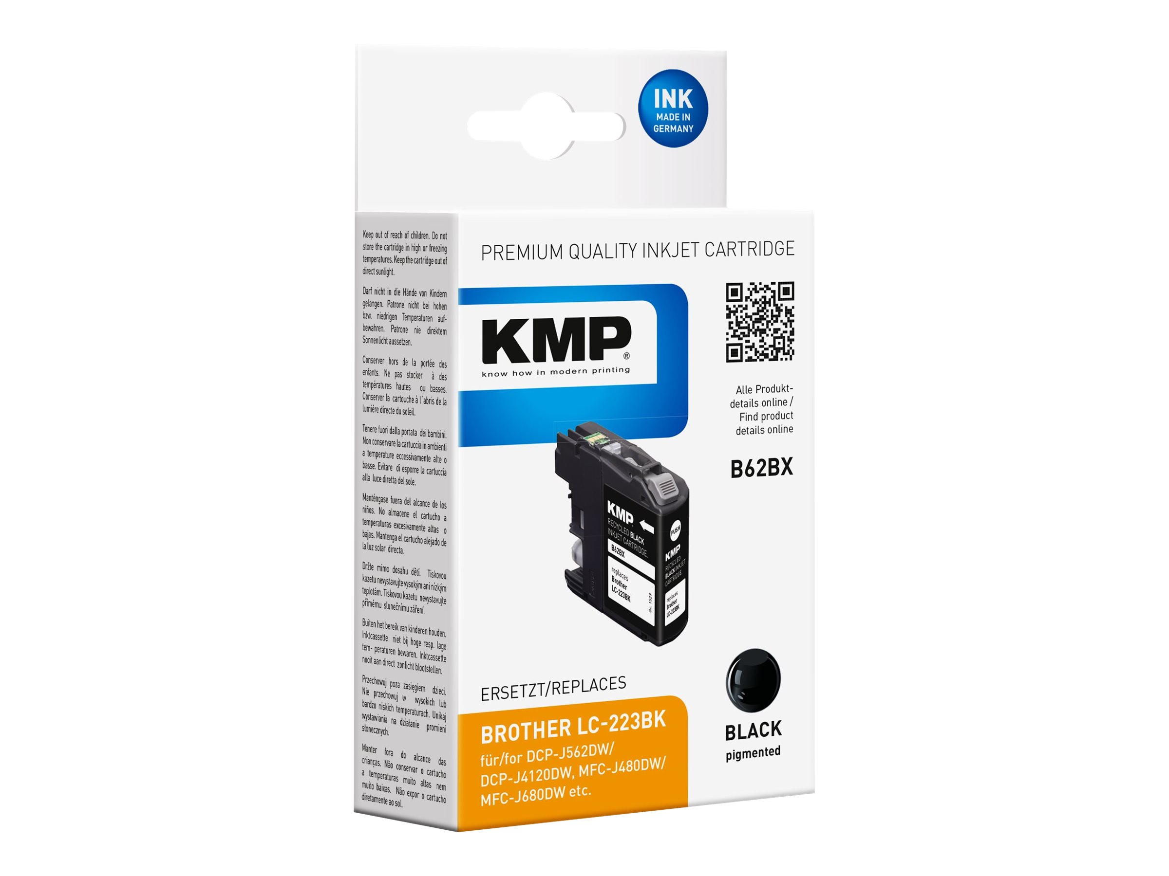 KMP B62BX - 11.8 ml - Schwarz - kompatib