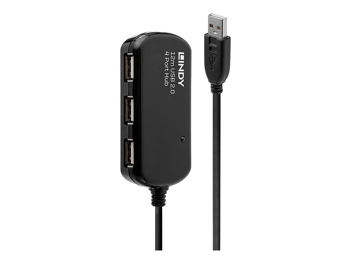 Lindy USB 2.0 Active Extension Pro 4 Port Hub Hub 4 x USB 2.0 desktop 42783