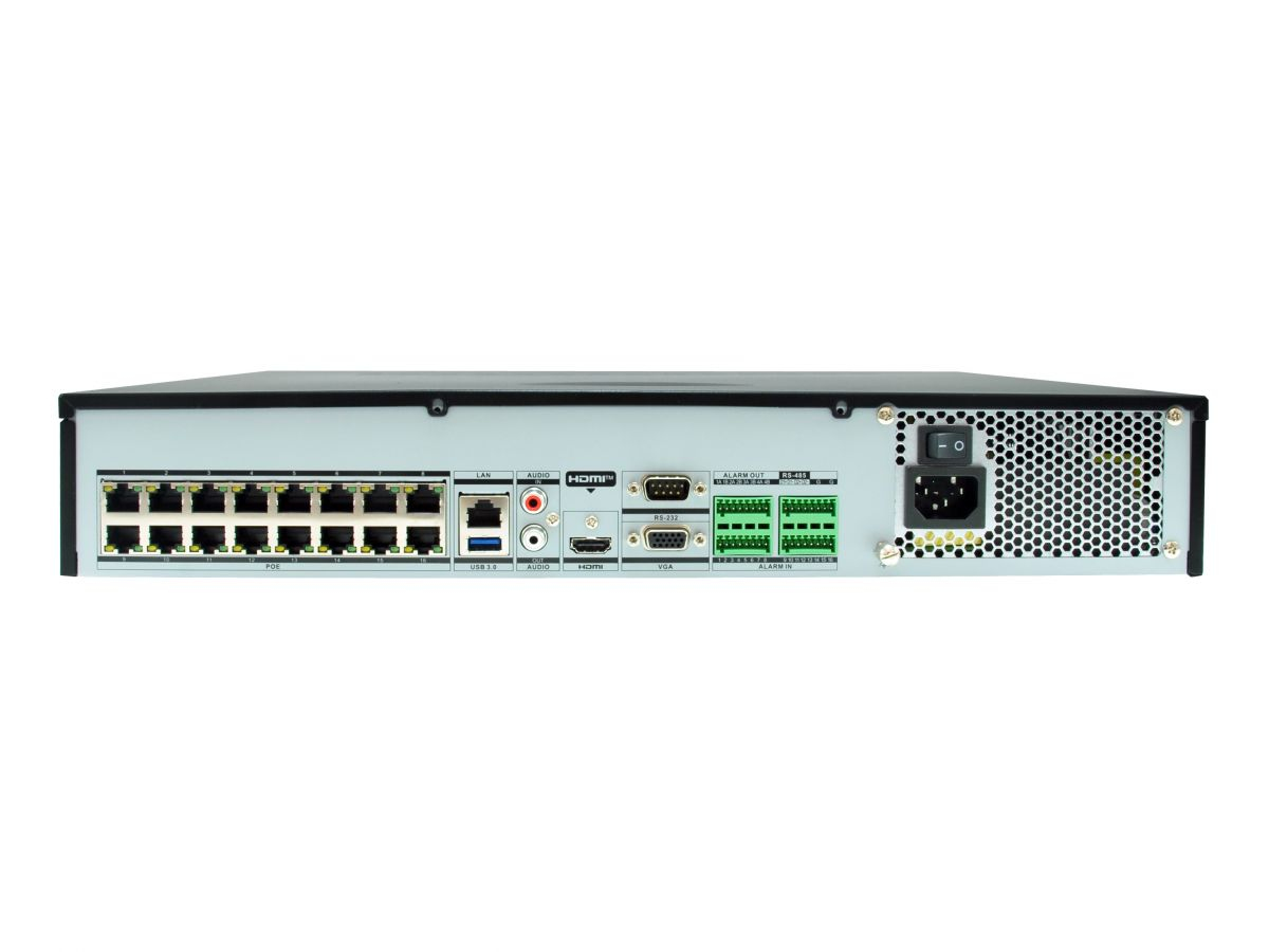 LevelOne NVR-0411 Netzwerk Videorek. PoE H.265 10TB - 16-Port, Ansicht 3