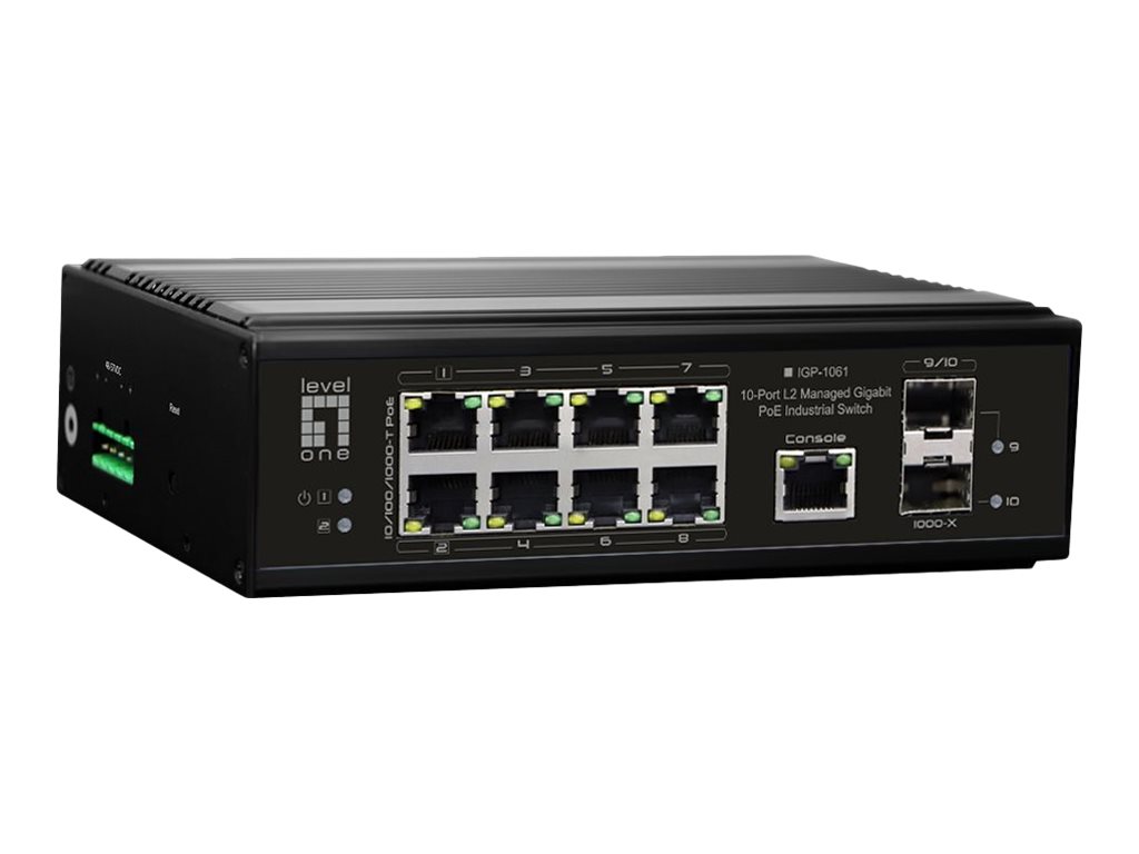LevelOne IGP-1061 - Switch - -40 °C bis 75 °C - managed - 2 x 101001000 (PoE++)