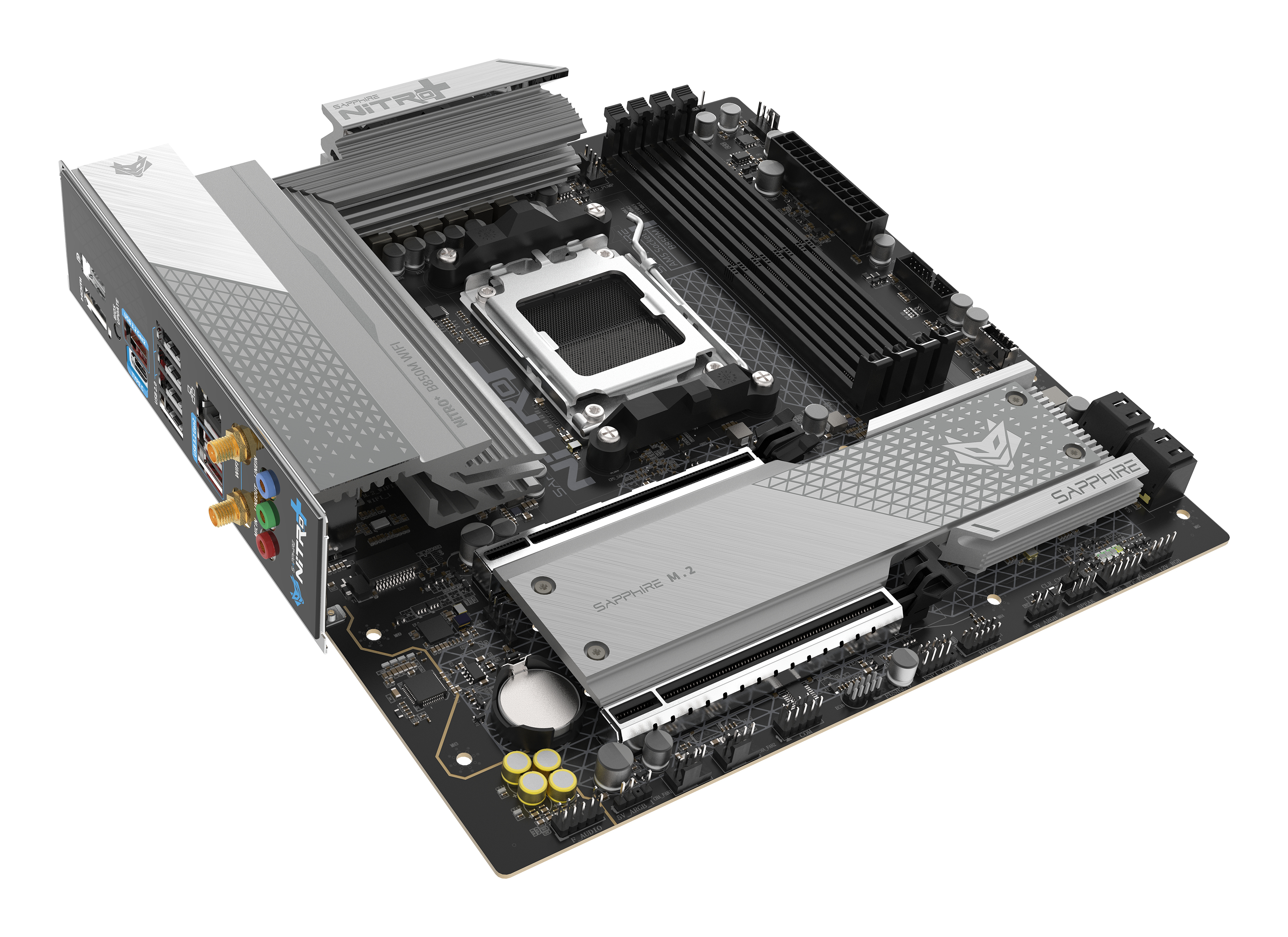 Sapphire Nitro+ B850M WiFi Mainboard Sockel AM5 - Mainboard - AMD Sockel AM5 (Ryzen Zen4) - mATX, Ansicht 3