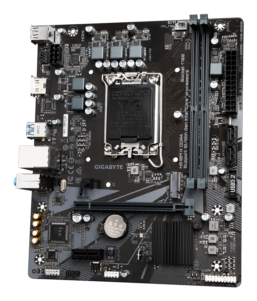 Gigabyte H610M K DDR4 - 1.0 - Motherboard - micro ATX - LGA1700-Sockel - H610 Chipsatz, Ansicht 2