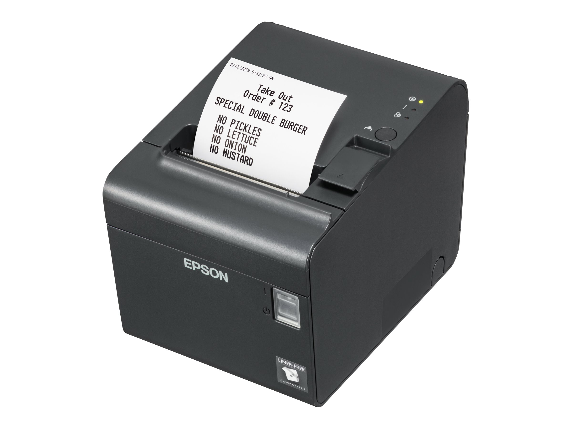 Epson TM-L90LF 8 Punkte/mm 203dpi linerless USB Ethernet schwarz (C31C412681)