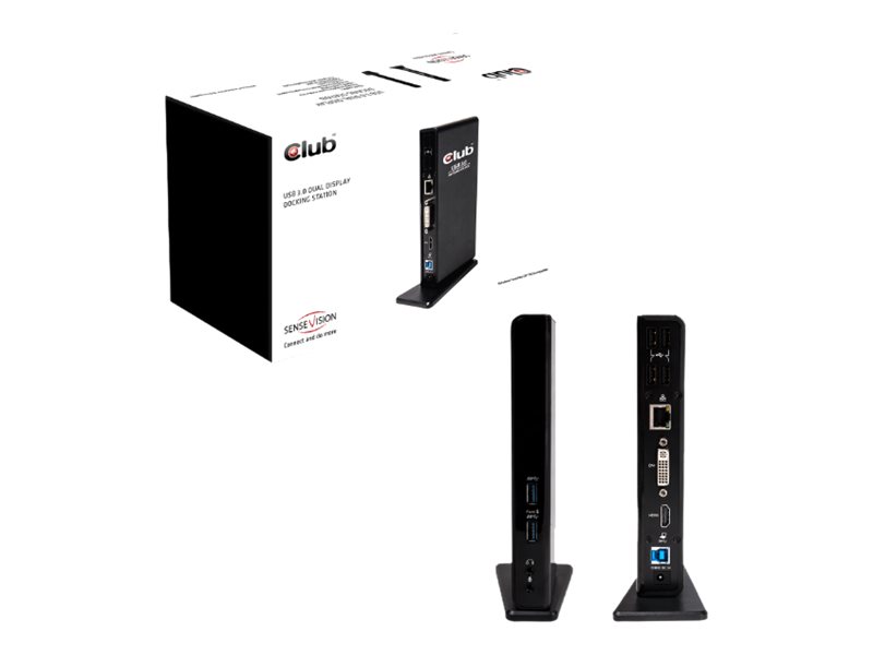 Club 3D Dockingstation USB3 ->4xUSB2/2xUSB3/HDMI/DVI black retail (CSV-3242HD)