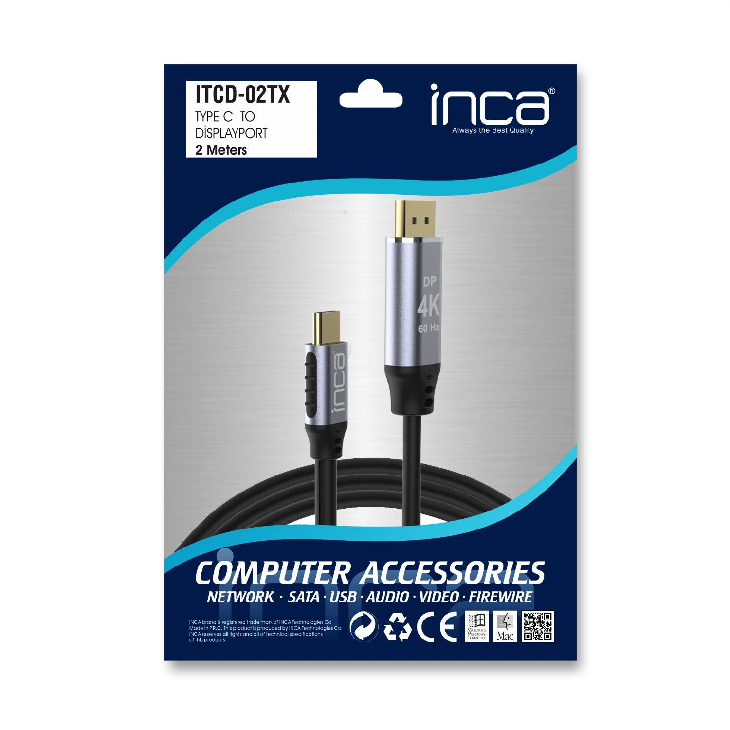 Cian Technology GmbH USB Kabel ITCD-02TX Typ C> DisplayPort 4K60Hz - Kabel - Digital/Daten, Ansicht 2