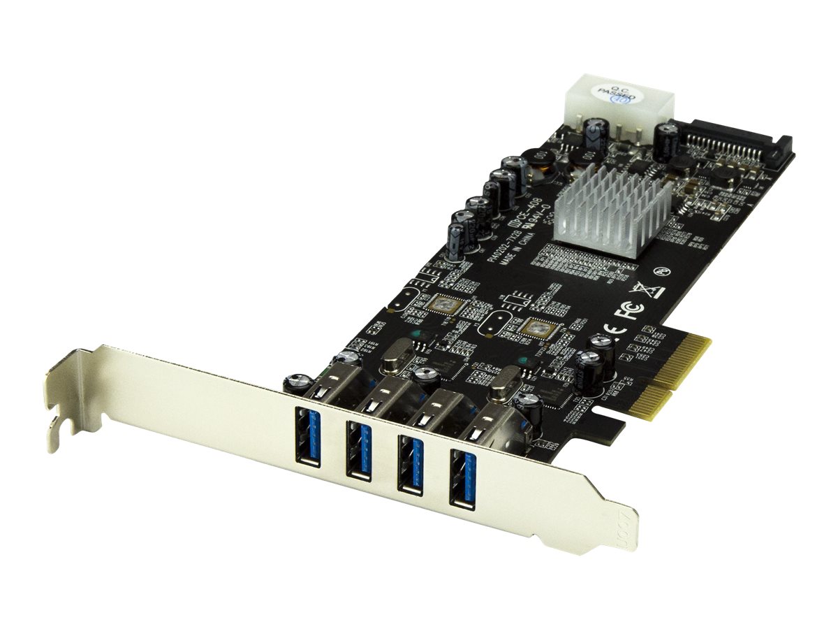 StarTech.com 4-Port USB 3.0 PCI Express Card Adapter - PCIe SuperSpeed USB 3.0 Expansion Card w 2 Dedicated 5Gbps Channels (PEXUSB3S42V)