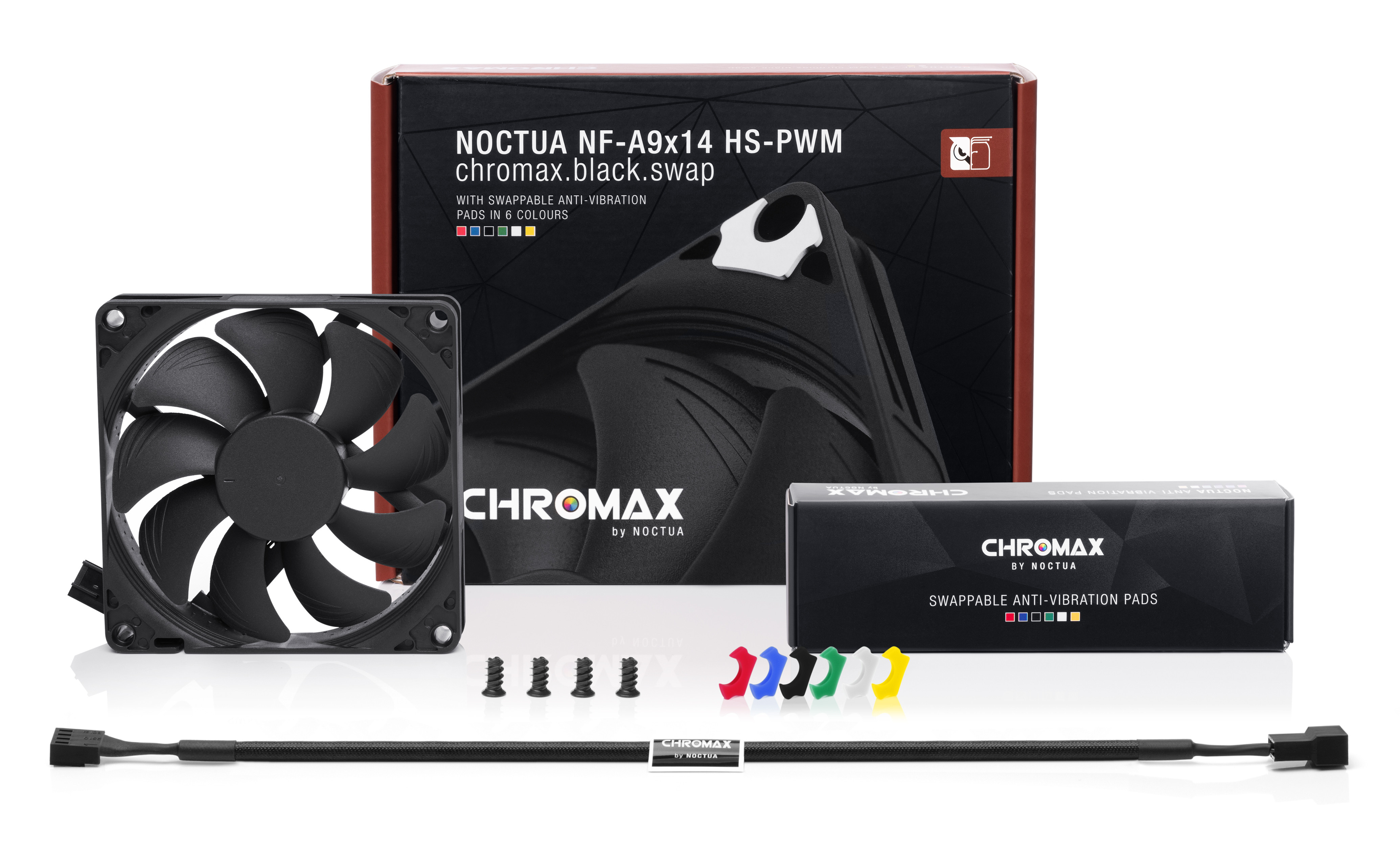 Noctua chromax NF-A9x14 HS-PWM.black.swap - Gehäuselüfter, Ansicht 2