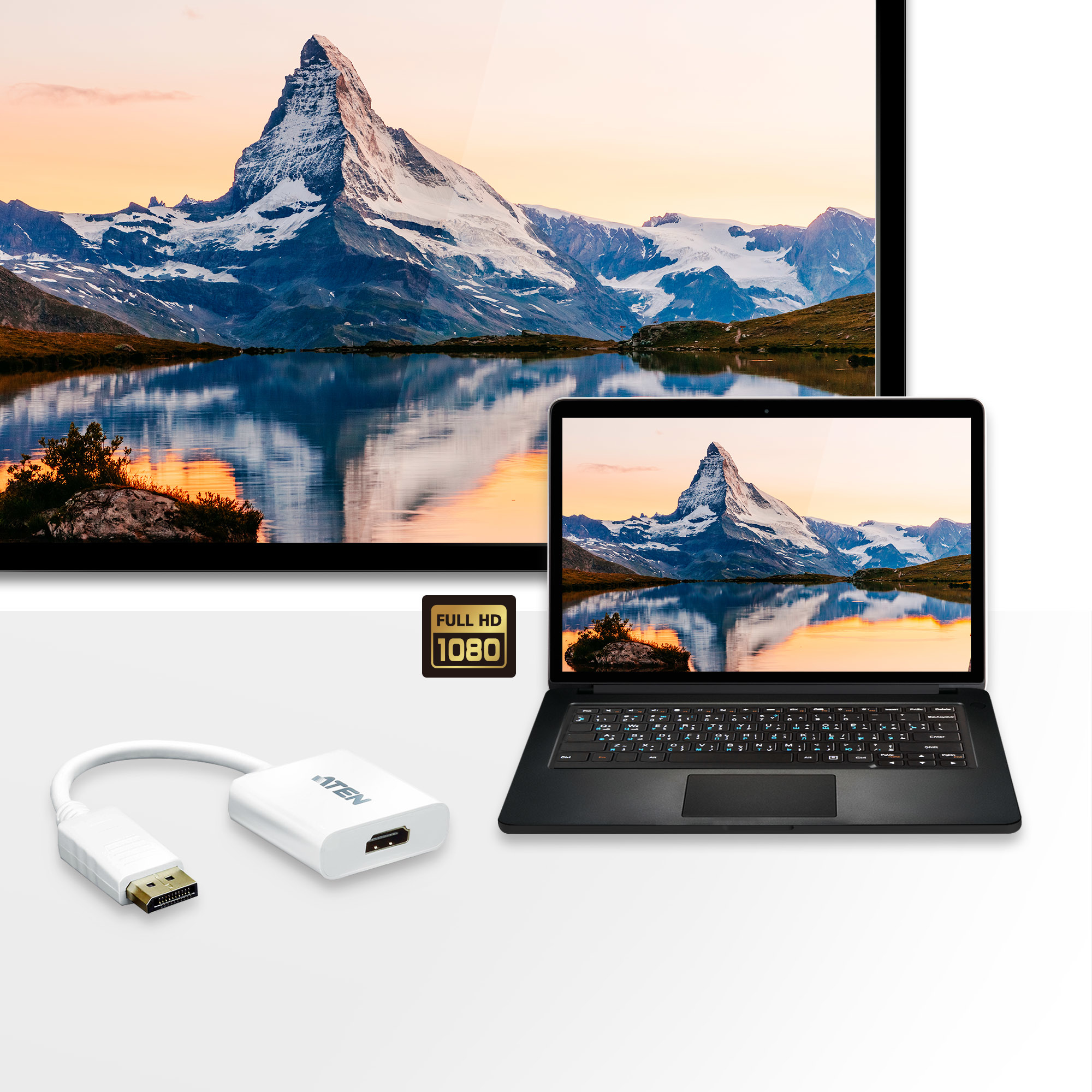 ATEN VC985 - Video- / Audio-Adapter - DisplayPort (M), Ansicht 3