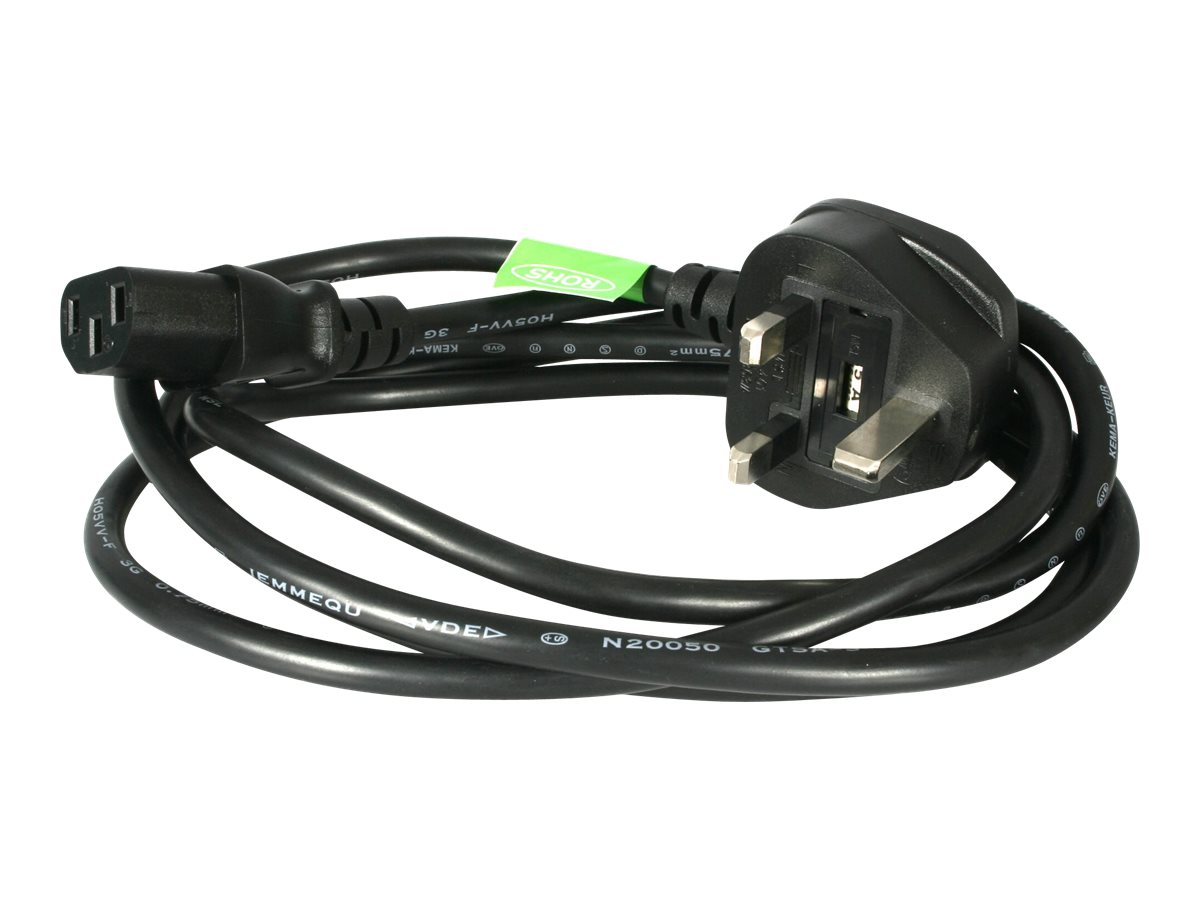 StarTech.com 1,8 m GB Computer Stromkabel, 18AWG, BS 1363 auf C13, 10A 250V, Schwarzes Ersatz-AC Stromkabel, Ansicht 5
