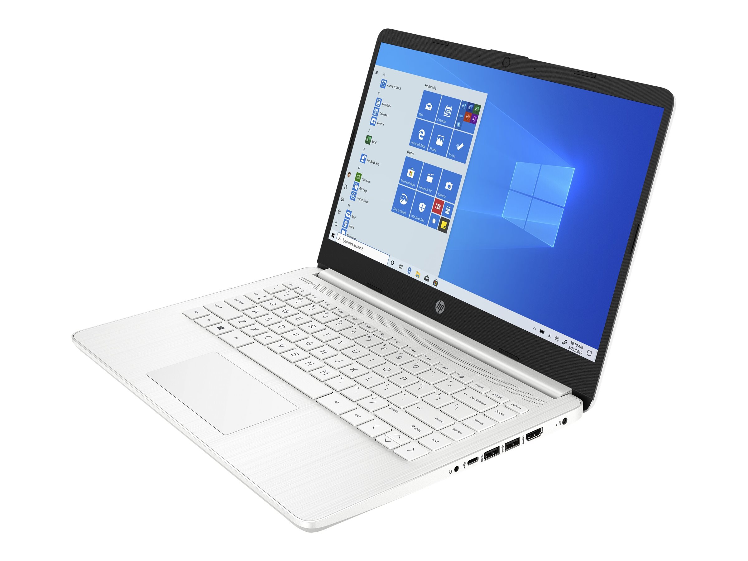 Hewlett Packard (HP) HP Laptop 14s-fq0206ng Notebook 35,6cm 14Zoll HD AG 3020e 4GB 64GB eMMC AMD Radeon Integrated W10H White (P)
