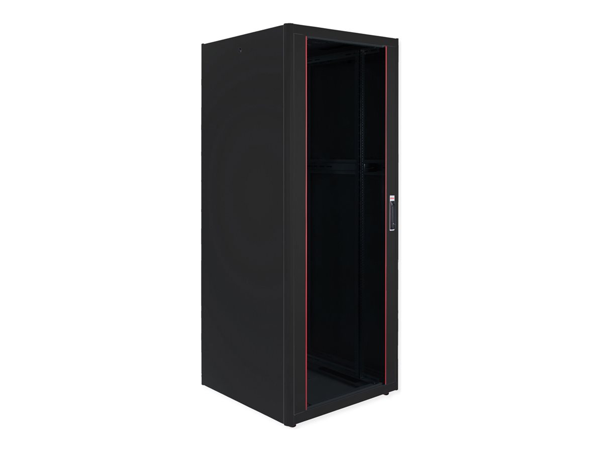 ROLINE 19 Zoll Netzwerkschrank Pro 42 HE 800x800 BxT Glastür schwarz, Ansicht 3