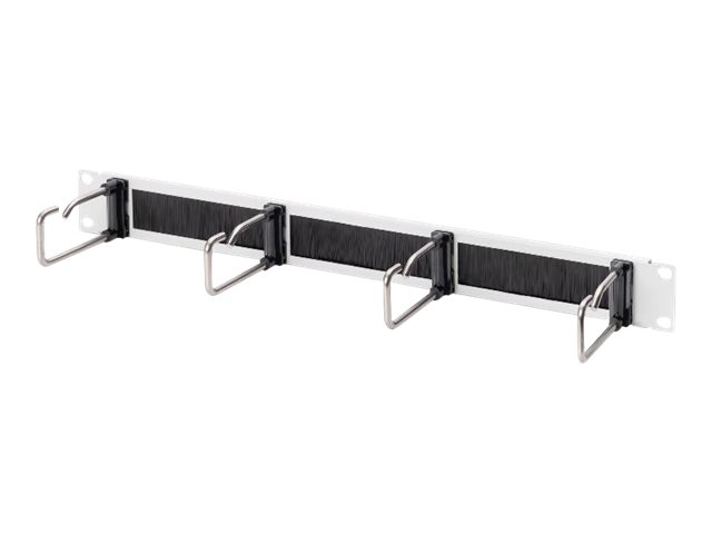 DIGITUS Kabelrangierpanel mit Stahlbügeln und Bürstenleiste für 4826 mm (19)-Schränke 1HE