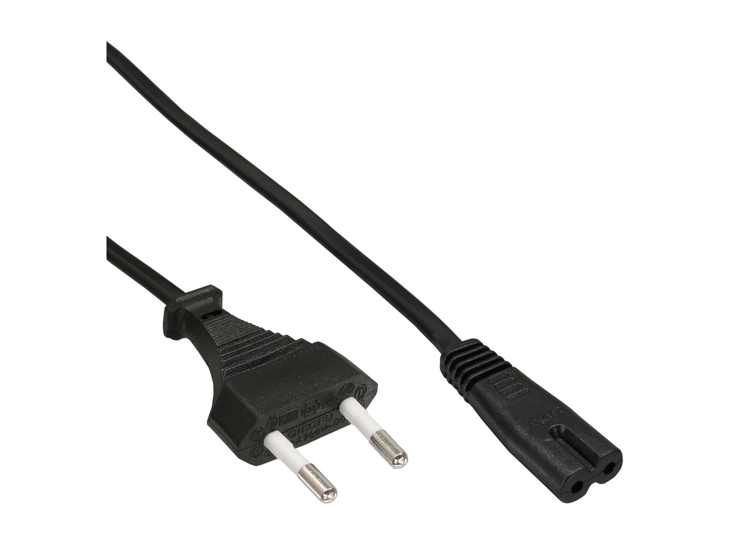 InLine Netzkabel - Netzstecker auf Euro 8 C7 Stecker - 2m Image