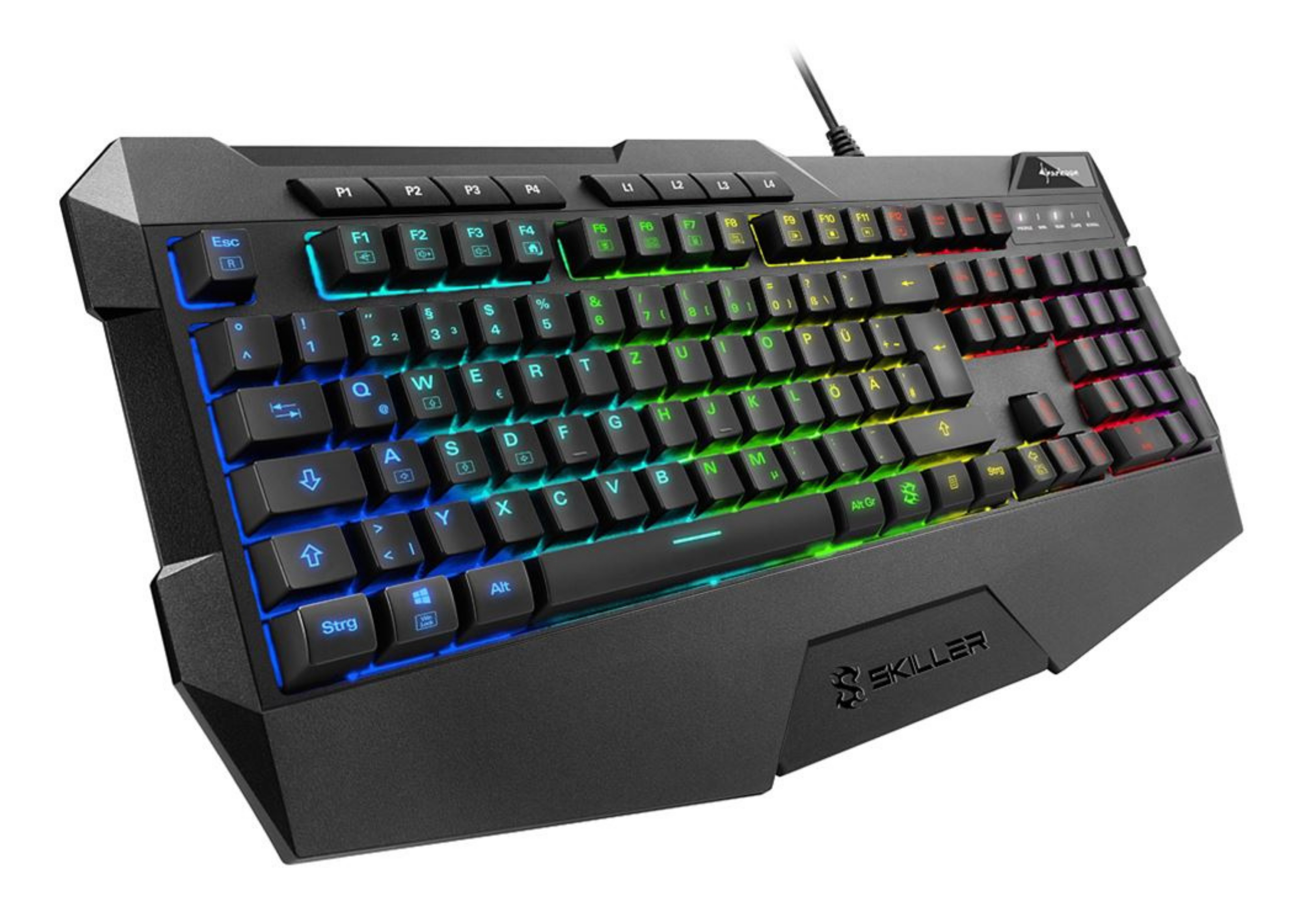 Sharkoon Skiller SGK4 - Tastatur - Hintergrundbeleuchtung - TL: Deutsch, QWERTZ, Ansicht 2