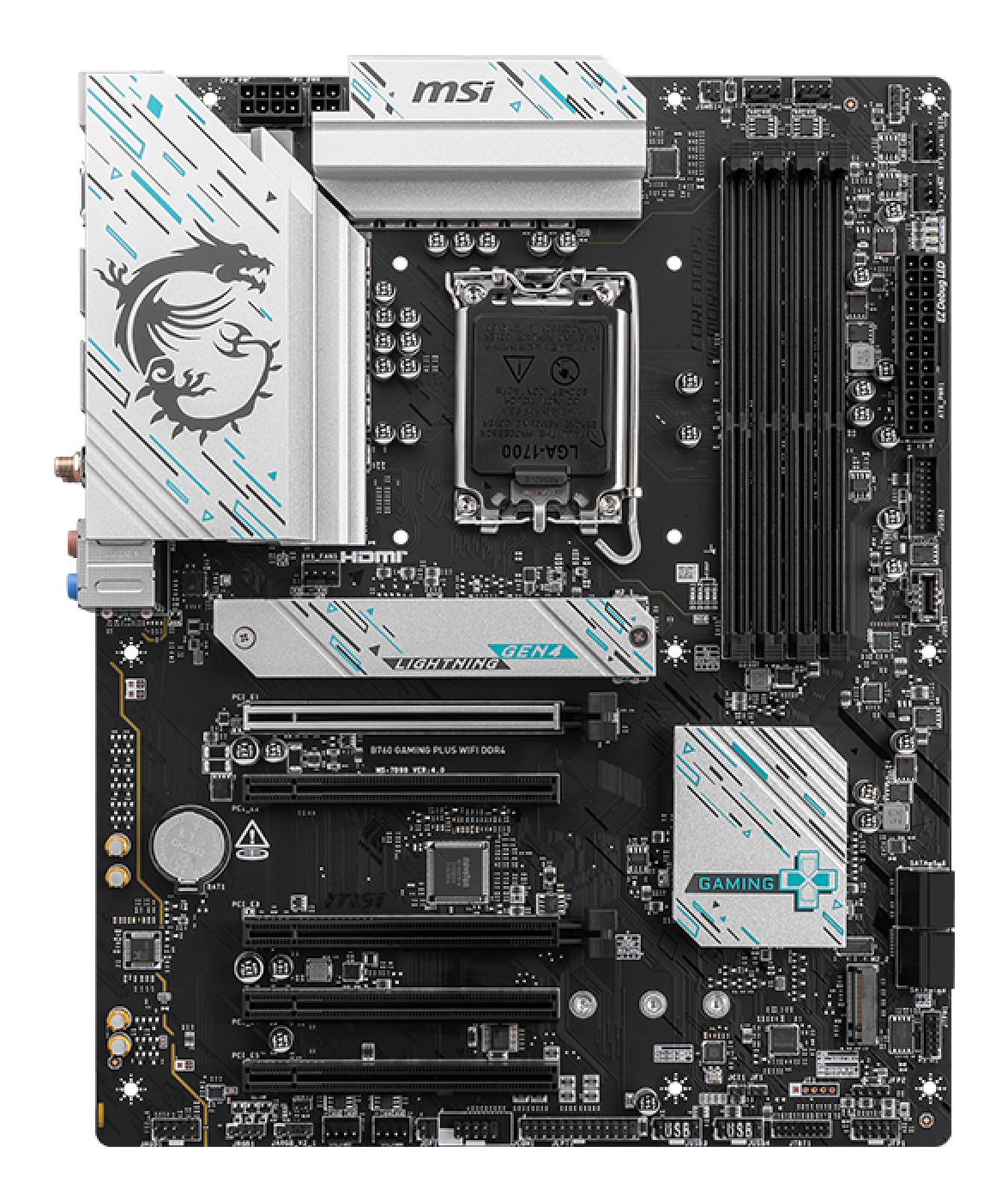 MSI B760 GAMING PLUS WIFI DDR4 - Motherboard - ATX - LGA1700-Sockel - B760 Chipsatz, Ansicht 2